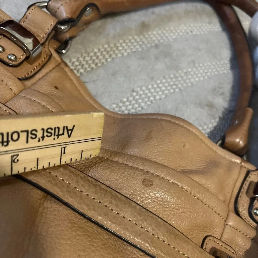 B Makowsky Belted Strap leather shoulder hobo Bag Punk Y2k Streetwear Chic